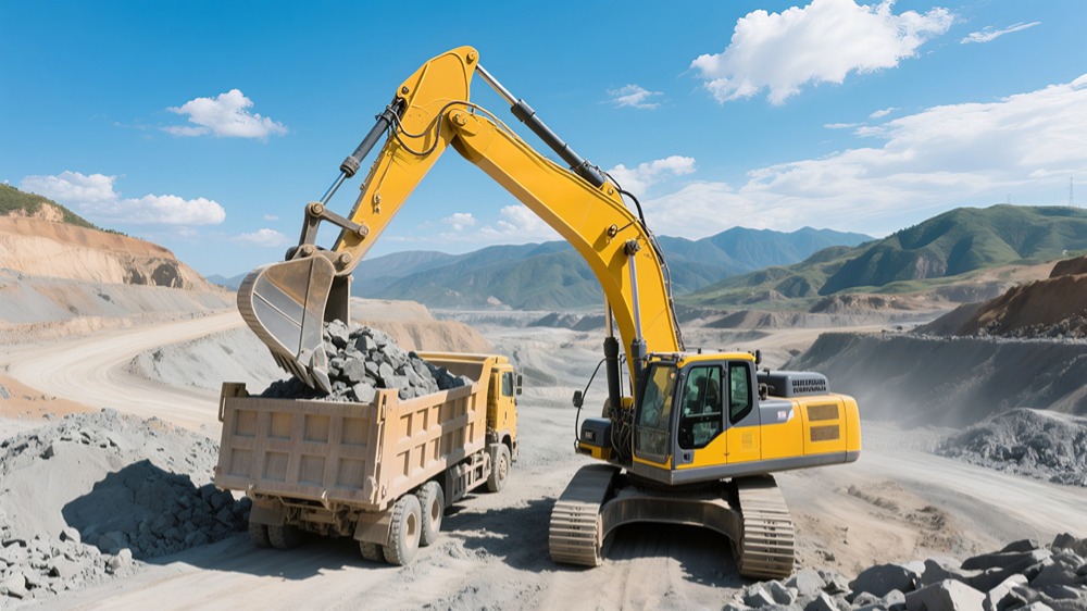 XCMG XE215DA Excavator Boosts Efficient Open-Pit Mine Construction