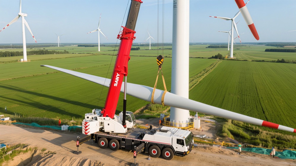 Sany SAC1300T Crane Shines in New Energy Wind Power Construction